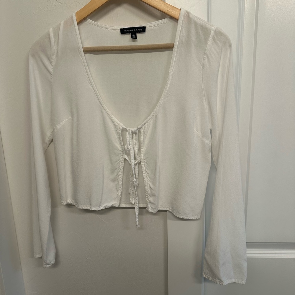Kendall & Kylie Cream Blouse